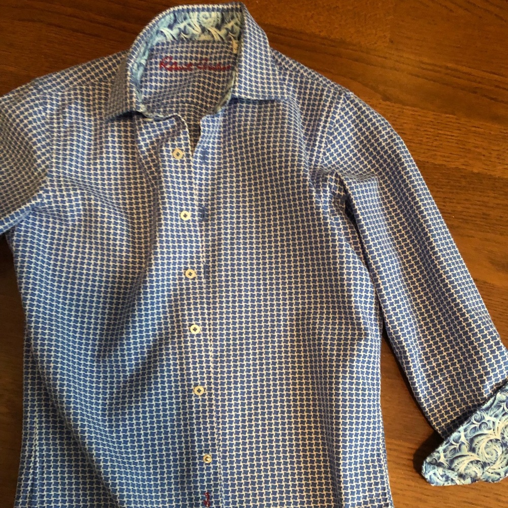 Boys Robert graham buttondown shirt! Medium 10/12